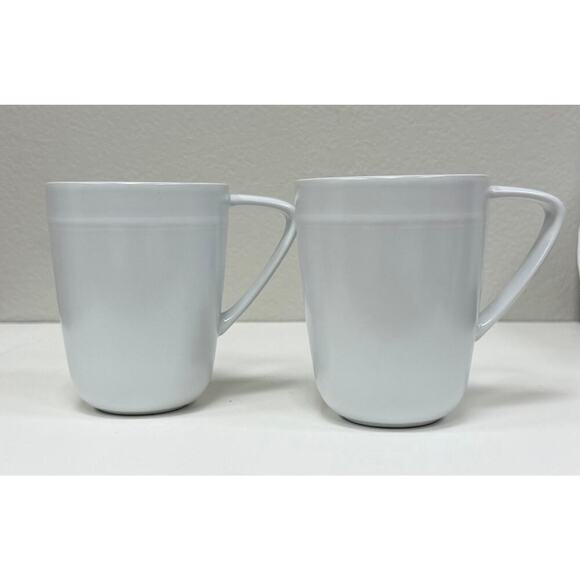 New Set of 2 Emeril by the Wedgwood Group White Coffee Mugs. KT138 - Picture 2 of 4